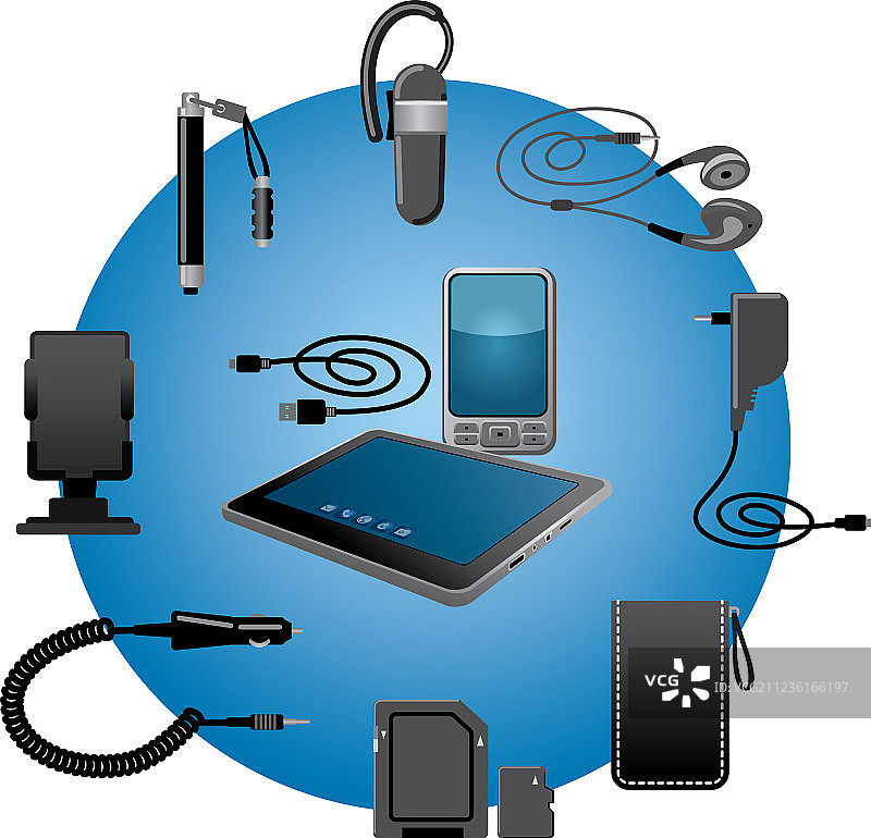 移动设备配件图标集图片素材