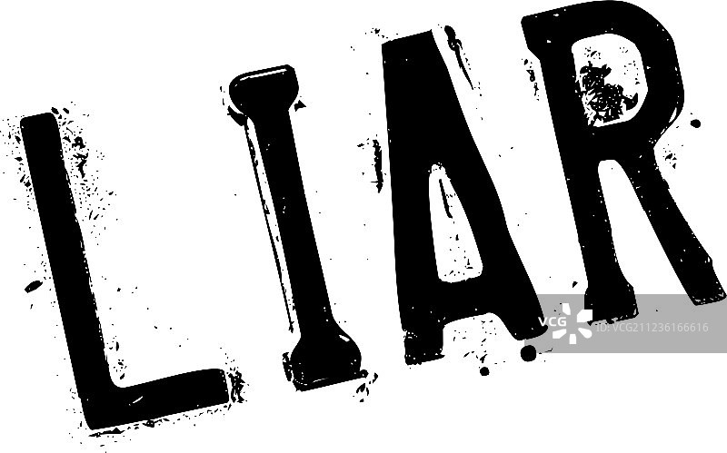 说谎者橡胶印章图片素材