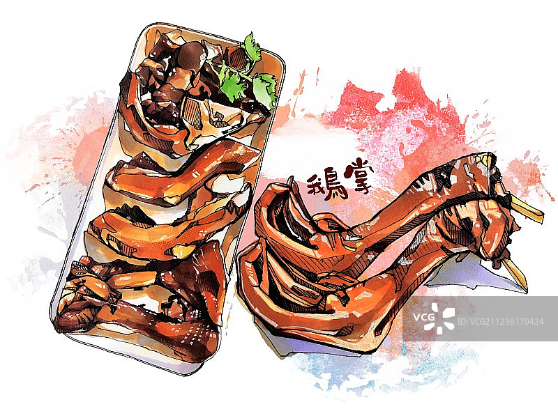 广东粤菜 潮汕狮头鹅 美食手绘菜单 鹅肉鸭肉 鹅掌鸭掌套餐图片素材