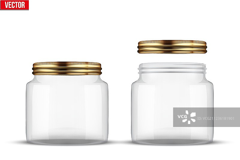 玻璃罐头瓶套装图片素材