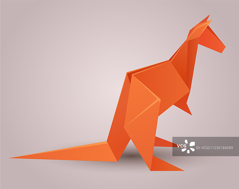 纸质折纸袋鼠图片素材