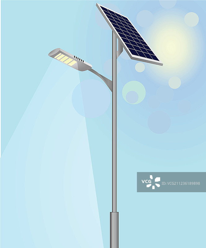 带太阳能板的路灯图片素材