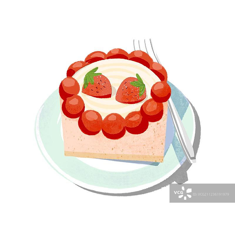 草莓慕斯图片素材