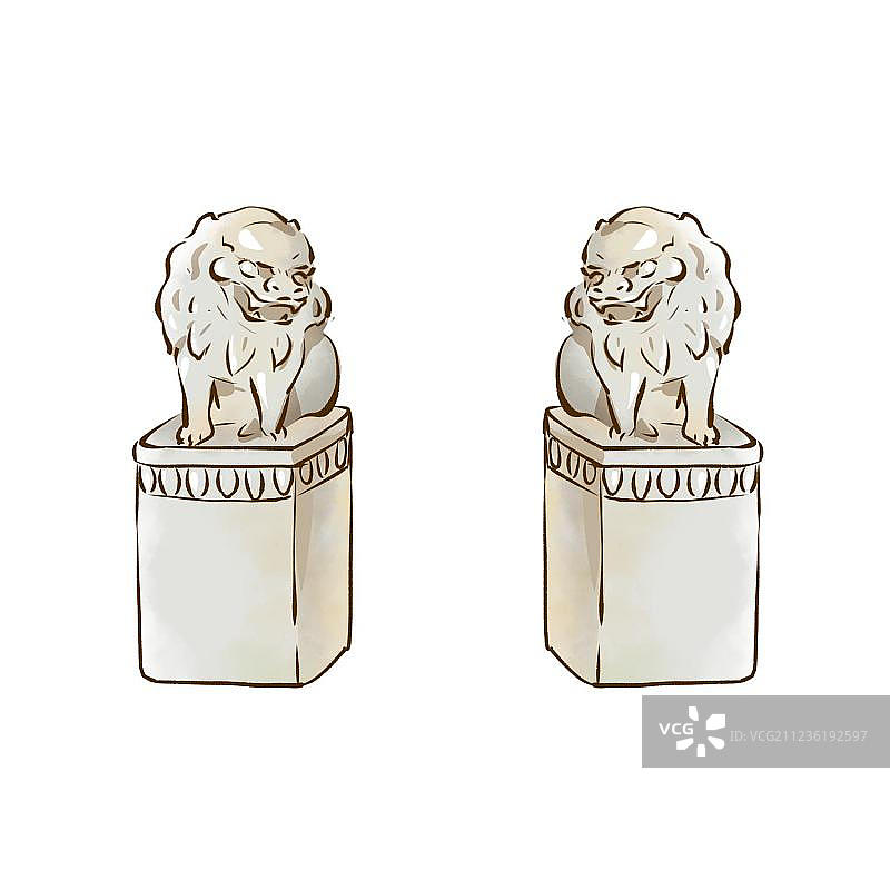 石狮子图片素材