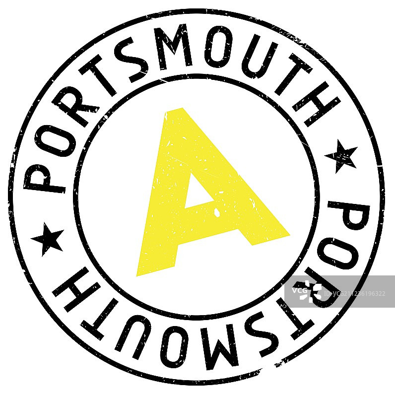 朴茨茅斯旧橡胶印章图片素材