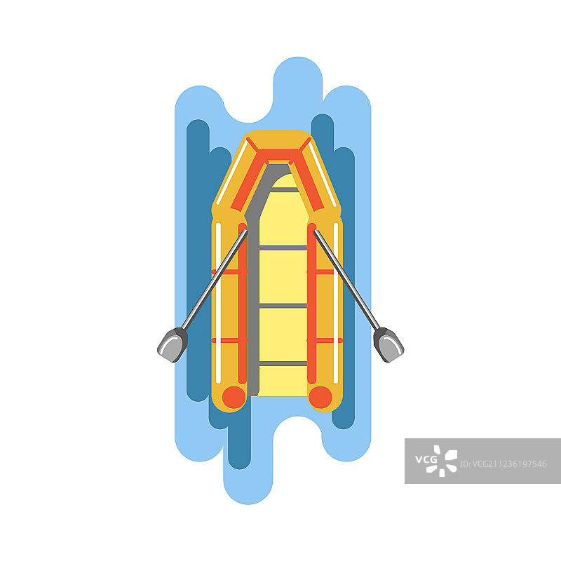 河流上的充气船图片素材