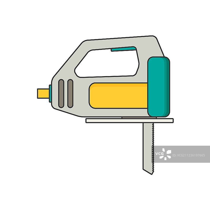 钢丝锯（扁平风格）图片素材