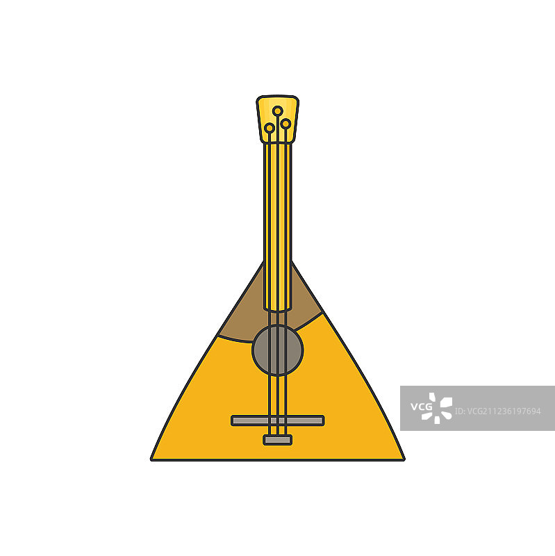 扁平风格巴拉莱卡琴图片素材