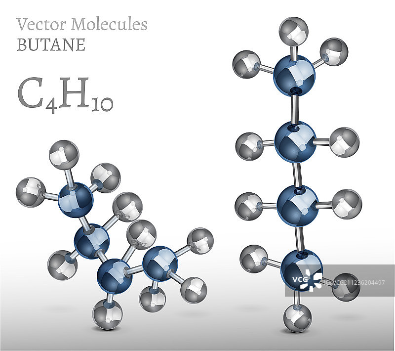 丁烷分子套装图片素材