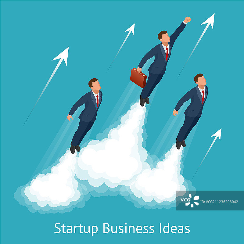 2.5D风格的创业商业创新图片素材