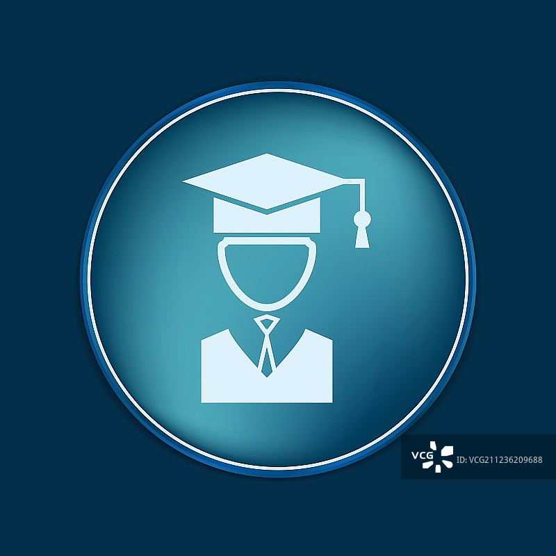 毕业帽头像符号，学院图标图片素材