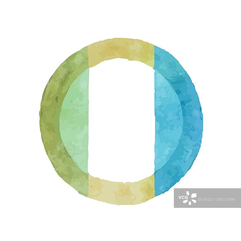 彩色水彩字体图片素材