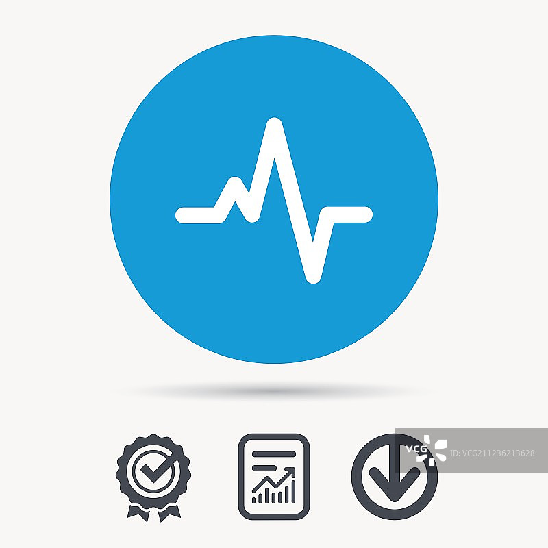 心跳图标心脏病学符号图片素材