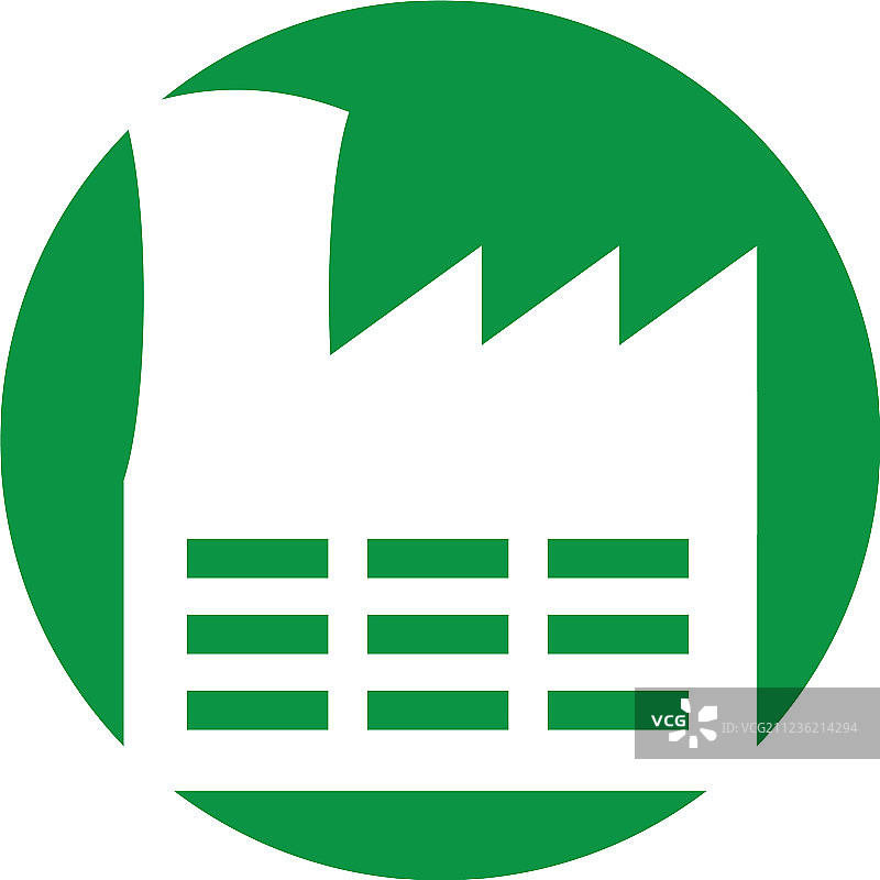 孤立的工厂建筑图标图片素材