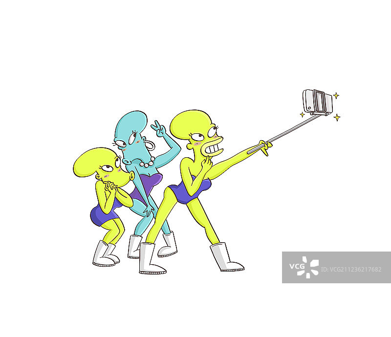 小怪物自拍图片素材