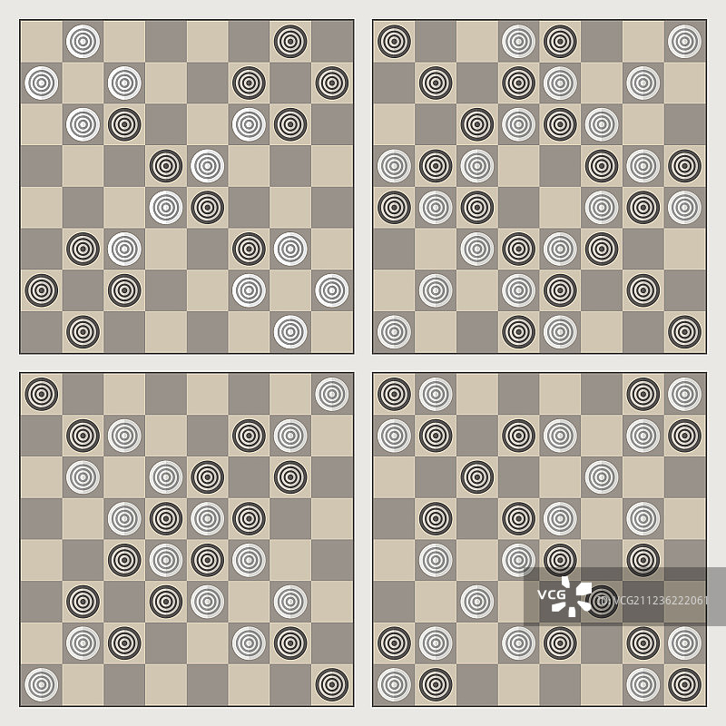 四款时尚的国际跳棋装饰品图片素材