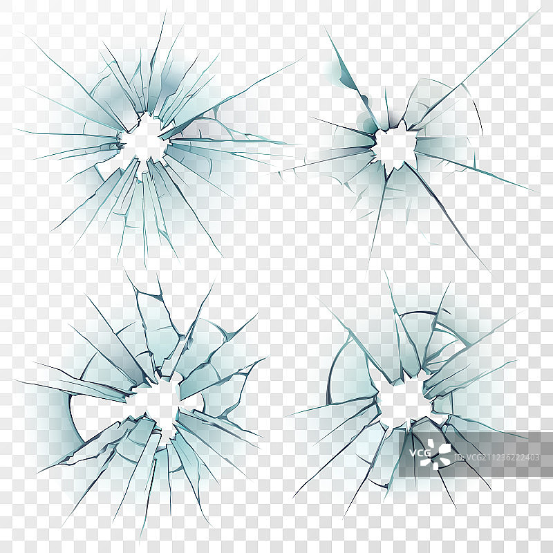 镜子上破碎的玻璃裂纹纹理图片素材