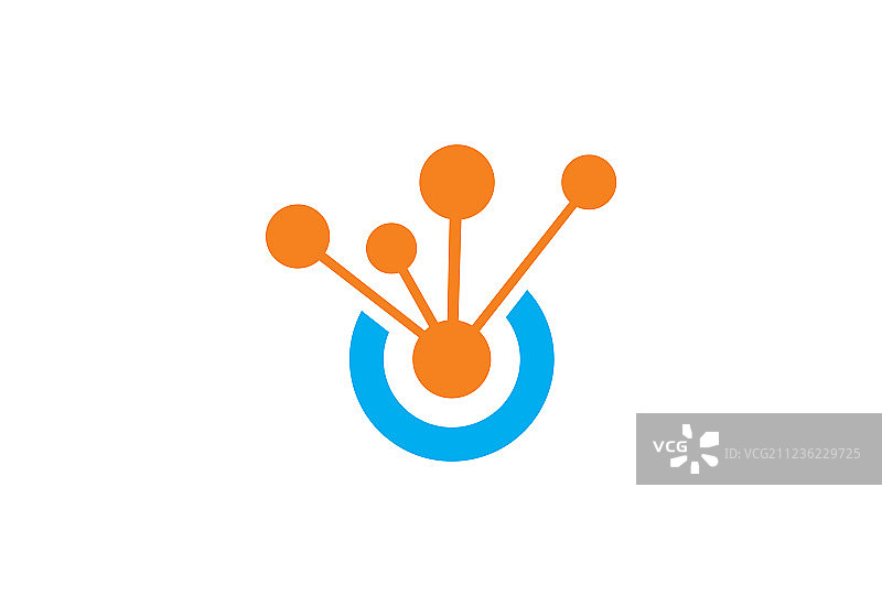 圆形连接技术Logo图片素材