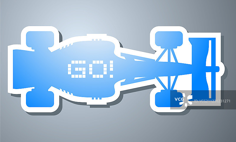 蓝色赛车图片素材