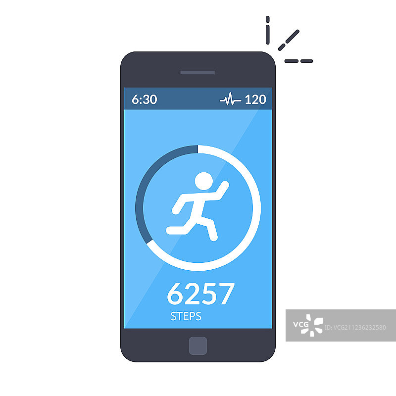 手机App步数追踪界面图片素材