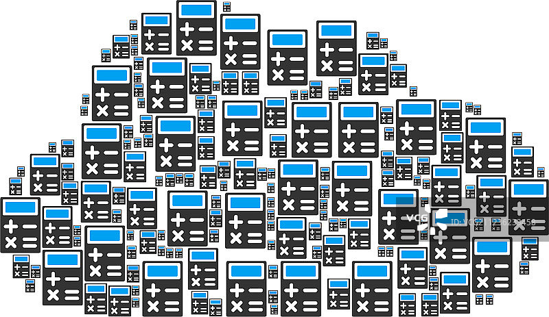 计算器图标云纹马赛克图片素材