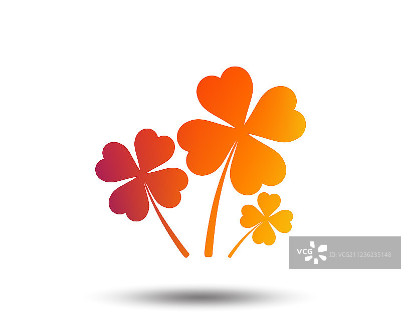 四叶三叶草，圣帕特里克节象征图片素材