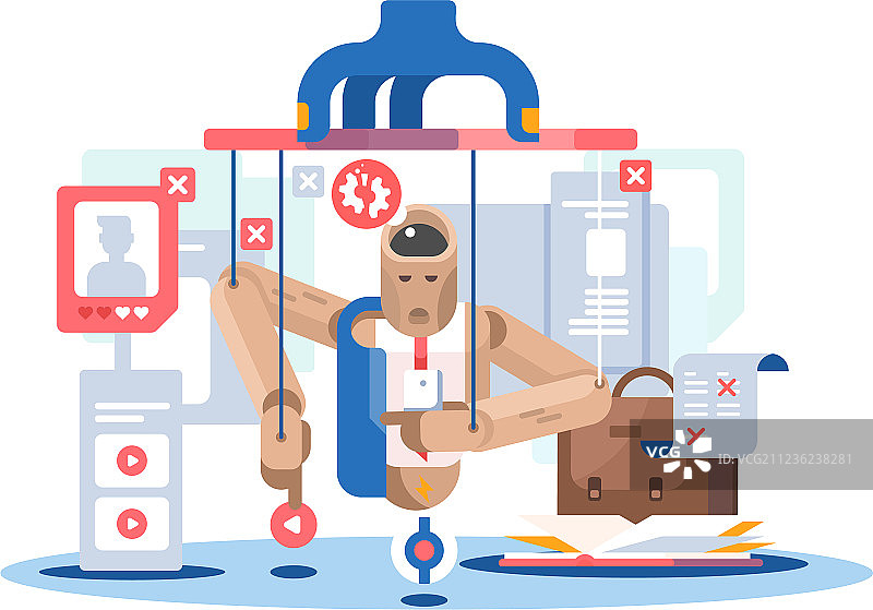 依赖网络的木偶娃娃图标图片素材