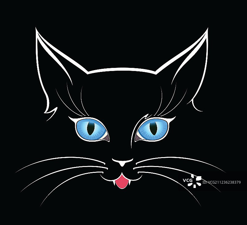 黑色的猫图片素材