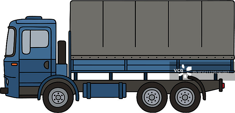 蓝色覆盖的卡车图片素材
