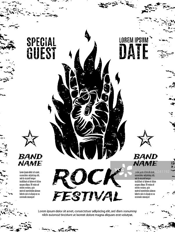 Grunge摇滚音乐节海报图片素材