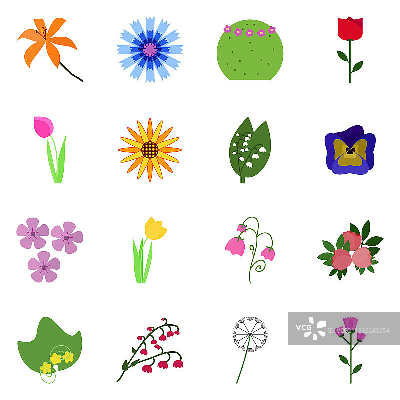 花卉图案合集图标图片素材