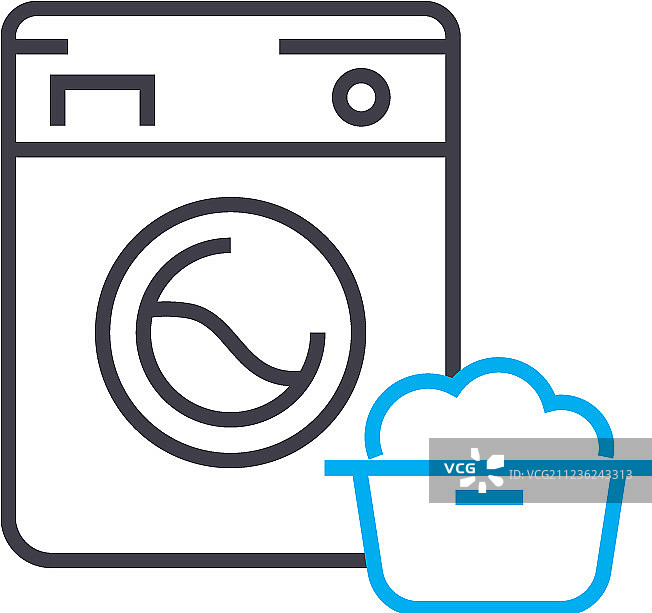 线性除尘概念图标图片素材