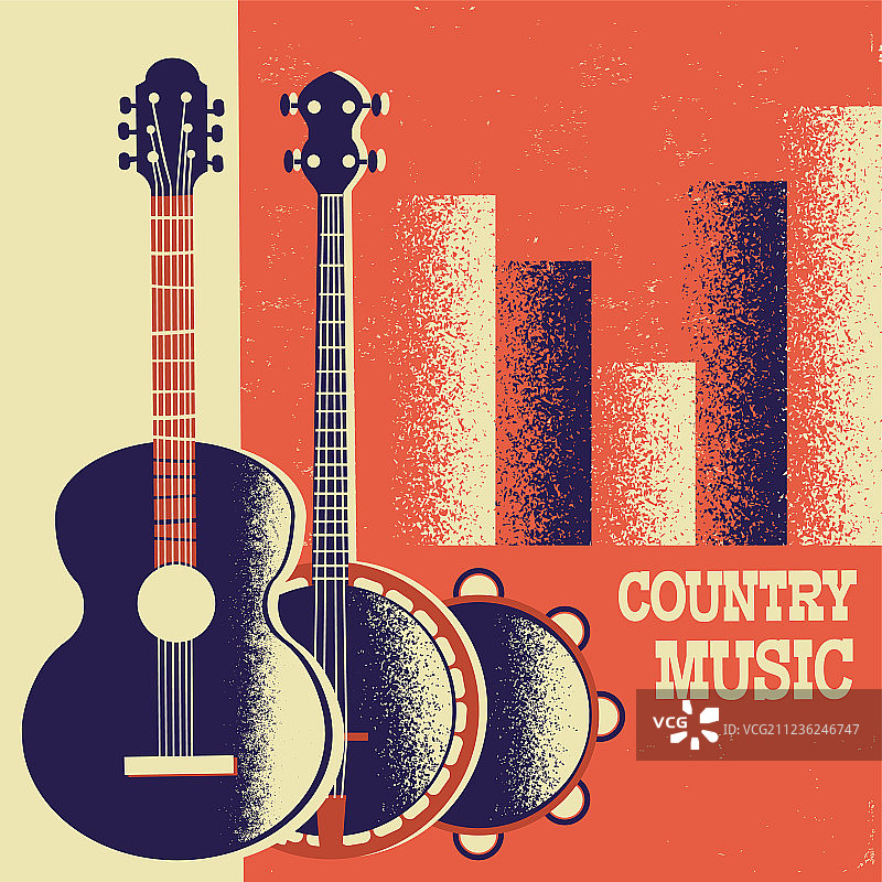 乡村音乐海报背景图片素材