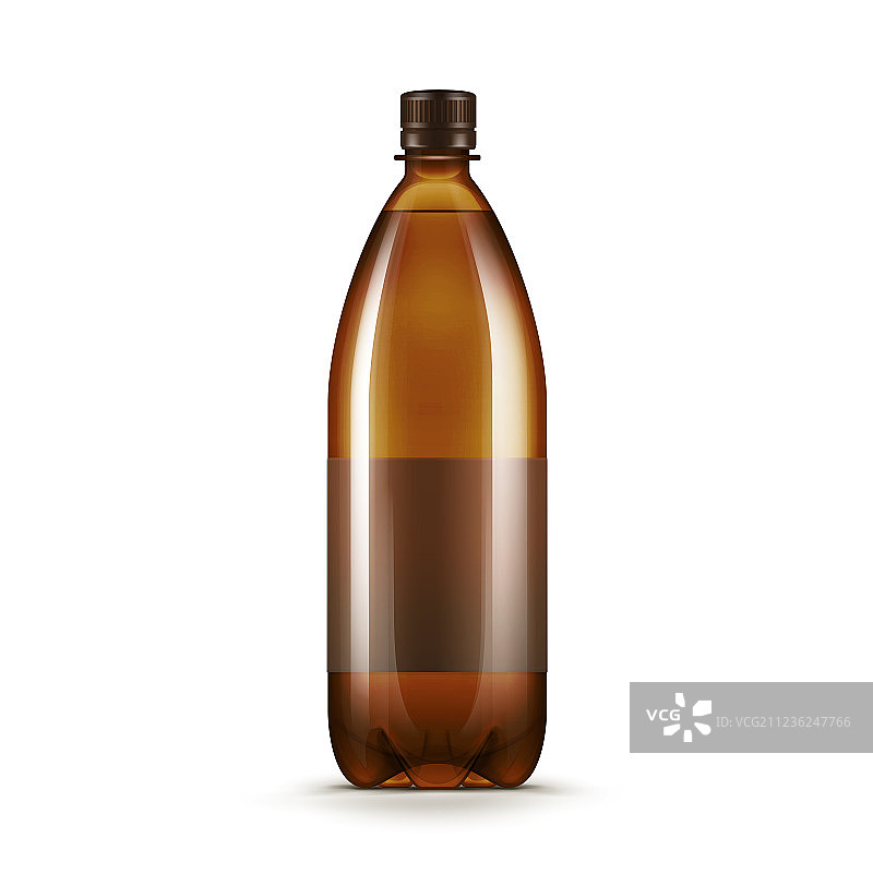 空白棕色塑料水/啤酒/格瓦斯瓶图片素材