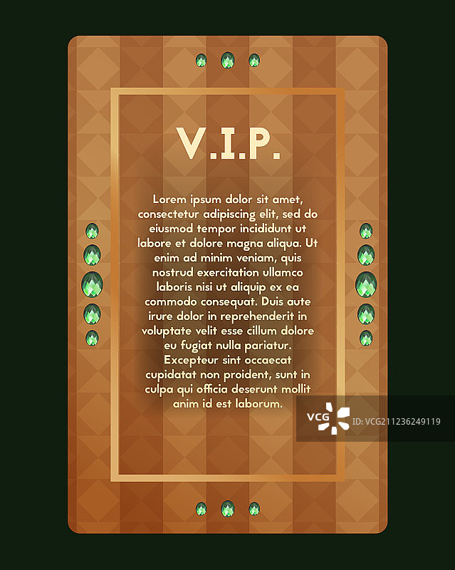 镶有珠宝的VIP邀请函证书图片素材