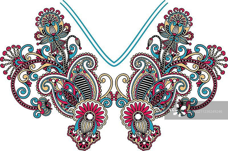 领口刺绣时尚图片素材