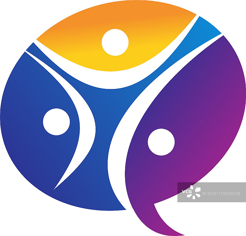 协同通信Logo设计模板图片素材