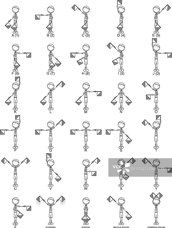 双旗信号图片素材