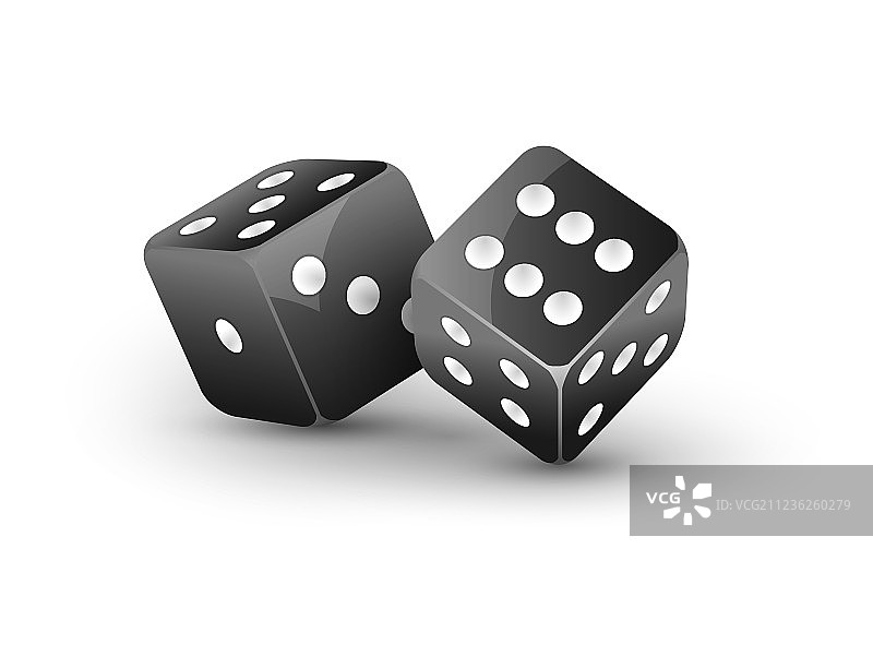 白色背景上的骰子设计图片素材