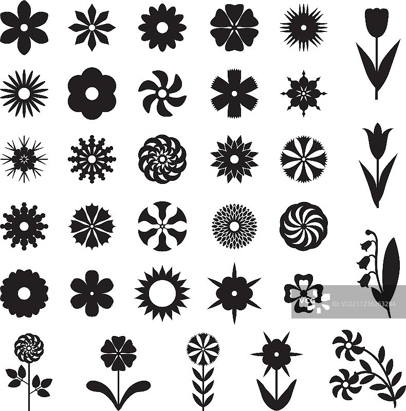 花朵套装图片素材