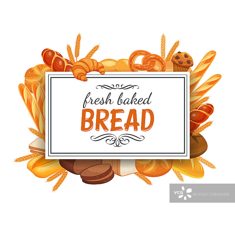 面包相框模板图片素材