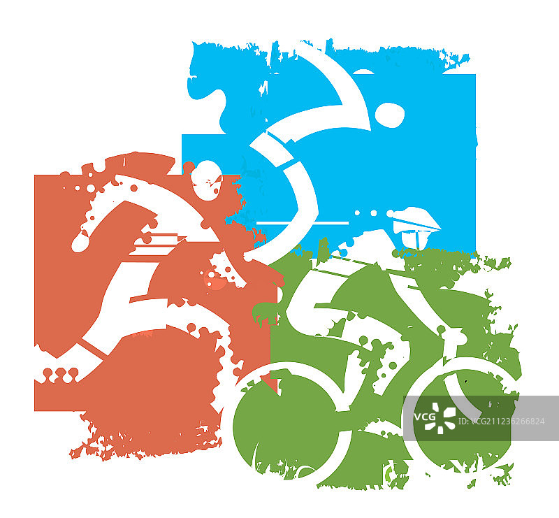 铁人三项Grunge背景图片素材