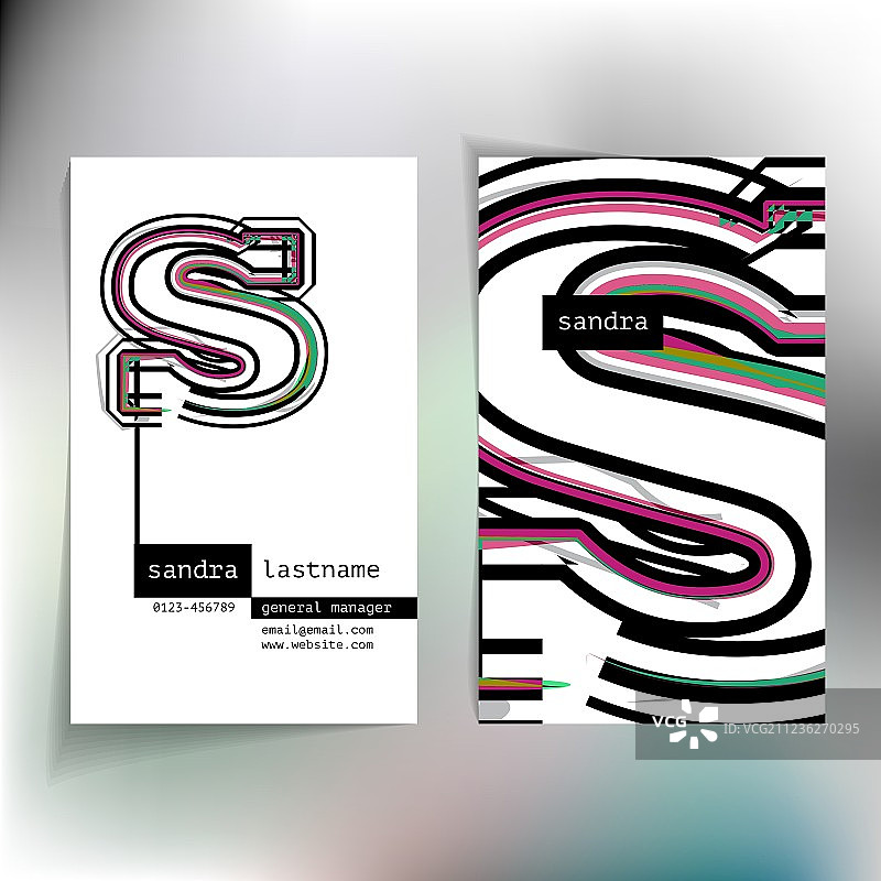 字母S名片设计图片素材
