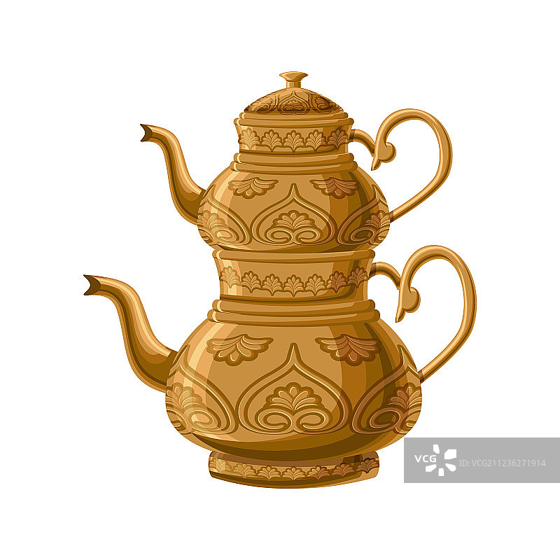 土耳其传统古董装饰铜器图片素材