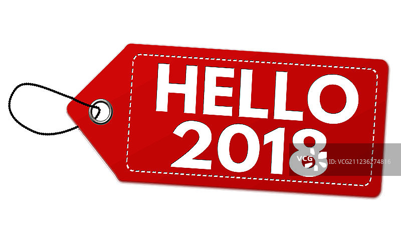 你好2018标签或价格标签图片素材