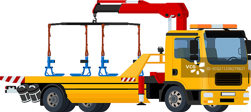 黄色拖车图片素材