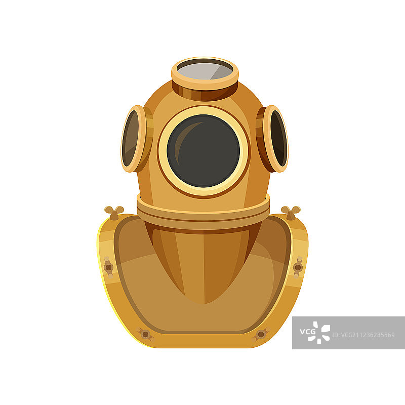 带呼吸装置的硬质潜水头盔图片素材