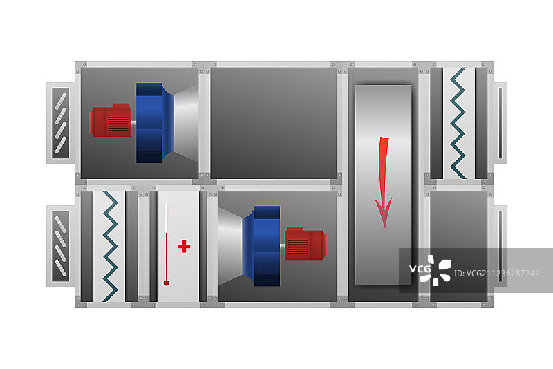 带热轮的通风系统图片素材