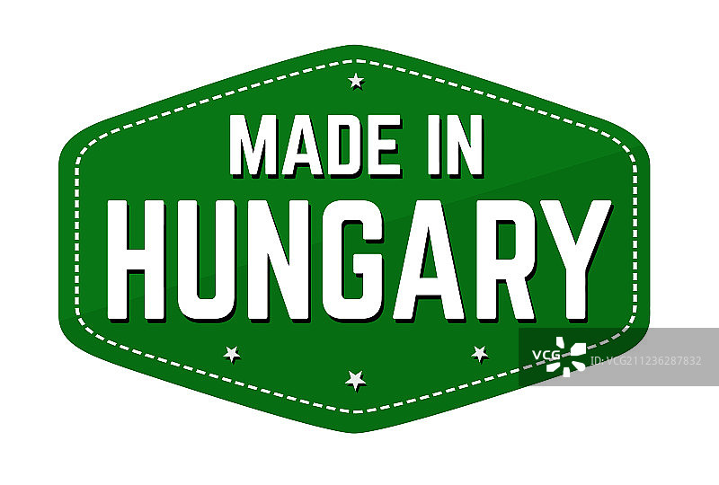 匈牙利制造标签或贴纸图片素材