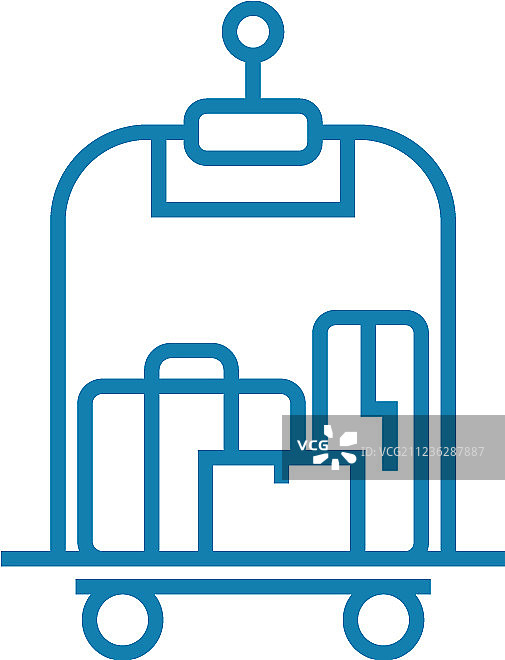 搬运服务线性图标概念图片素材